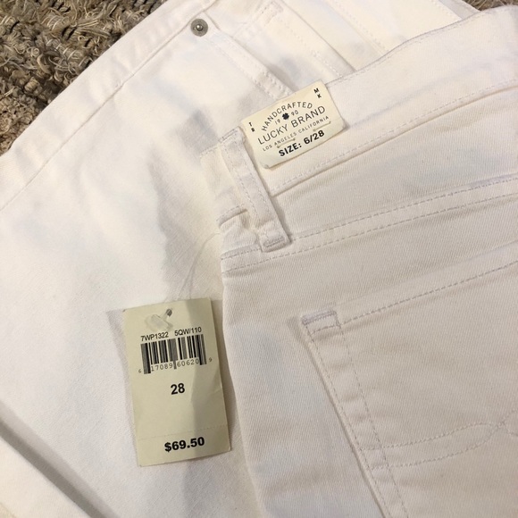 Lucky Brand White Roll Up High Rise Denim Shorts - Picture 6 of 8